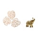 thumbnail image 5 of Decoración De Pared De Madera Con Hojas De Palma Tropicales Y Estatua De Elefante En Resina. Escultura Creativa De Animal De La Selva Para Dormitorio, Baño O Estante De TV., 5 of 8