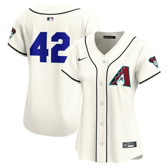 Women's Nike Cream Arizona Diamondbacks Home 2025 Jackie Robinson Day Limited Jersey