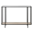 thumbnail image 3 of Evelyn&Zoe Vireo 42" Wide Rectangular Console Table with MDF Shelf, Blackened Bronze/Limed Oak, 3 of 8
