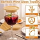 thumbnail image 5 of Bamboo Wine Glass Charcuterie Board Topper Lids 5Pcs Reusable Snack Plate Cover for Parties, Picnics, Gatherings, 5 of 5