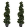 thumbnail image 6 of Pure Garden Set of Two 4FT Indoor/Outdoor Spiral Cypress Artificial Trees, 6 of 7