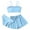 Z1B Blue, variant on ASFGIMUJ Kids Swimsuits Girls 2 Piece Outfits Cow Print Suspender Solid Color Shorts Summer Bikini Girls Bathing Suit,Size 13 Years-14 Years