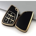 thumbnail image 3 of Key Fob Cover Compatible with Fit for GMC Yukon Denali Sierra Chevy Silverado Suburban Tahoe Buick Keychain Case Holder Protector,Black, Keychain, 3 of 6