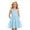 P120 Blue, variant on Tfken Comfy Dresses For Girls Soft Travel Holiday Girls Sleeveless Dresses Elegant Solid Color Party Child Classic Clothes Size 5-6 Years