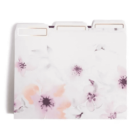12ct Watercolor Purple Flower File Folders - UBrands
