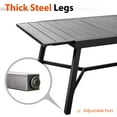 thumbnail image 4 of Sophia & William 9 Pieces Metal Outdoor Patio Dining Set with Gray Padded Textilene Swivel Chairs and Black Extendable Table, 4 of 7