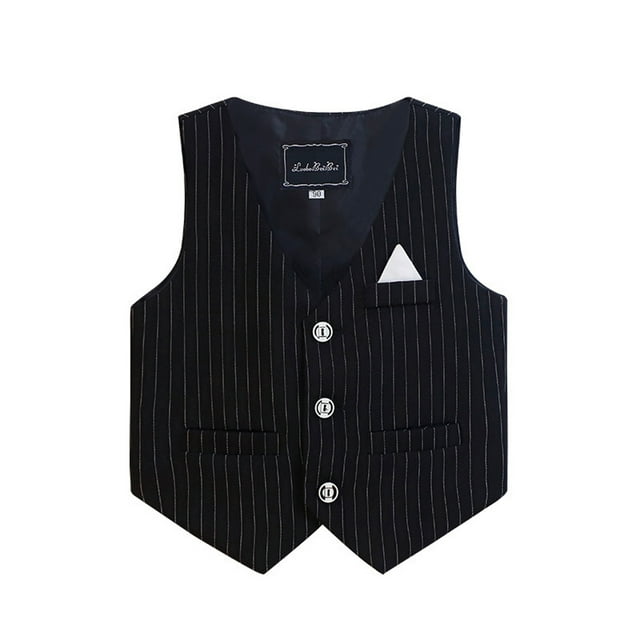 KYAIGUO Gilet de Costume Formel pour Garçons Tout-Petits Bébé Robe Classique à Col pour Mariage Fête 2-15 Ans