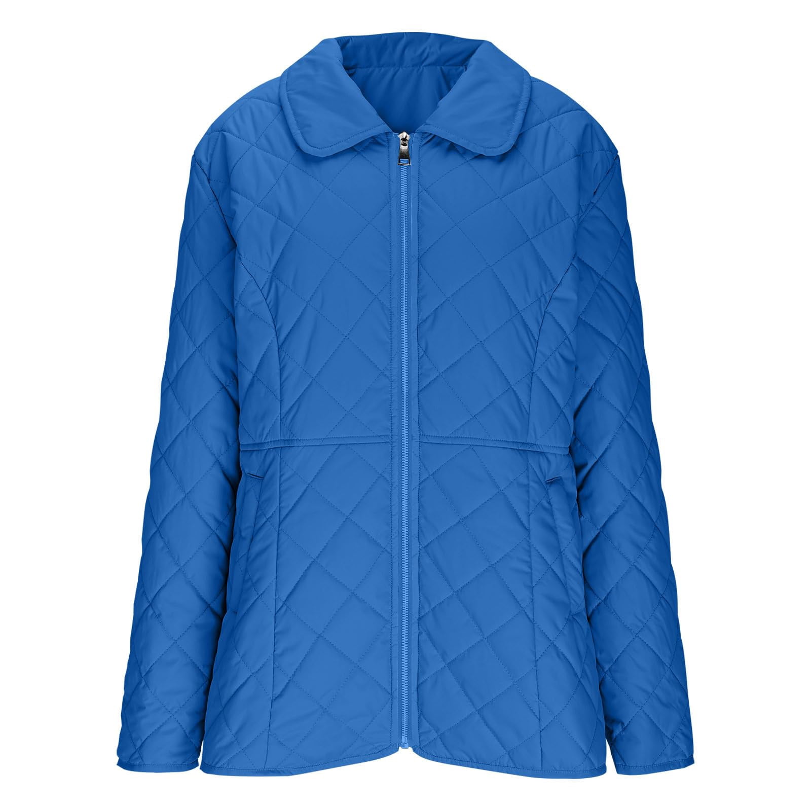 Women's Quilted Barn Jacket 2026 Trendy Lightweight Puffy Zip Up Bomber Coat Warm Winter Outwear with Pocket