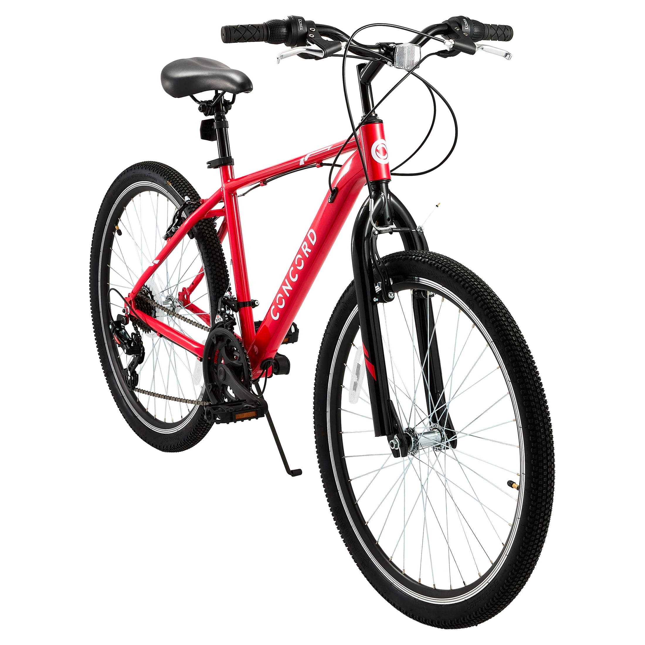 Concord 26" Hybrid Bike, 21 Speed, Red, Fits Riders 5'2"-5'10", Teen, Adult, Unisex