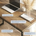 thumbnail image 4 of BELLEZE Home Office Computer Desk with Black Frame - Barton (Rustic Oak), 4 of 7