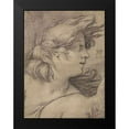 thumbnail image 2 of Goltzius, Hendrick 15x18 Black Modern Framed Museum Art Print Titled - Bust of an Angel, 2 of 5