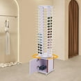 thumbnail image 4 of 108 Pairs Rotating Retail Eyeglasses Display Rack Stand Floor-standing Sunglasses Holder Stand with Bottom Base for Rotatable Glasses Hanging Hook Storage Organizer Commercial Mall (Light Purple), 4 of 9