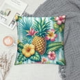 thumbnail image 2 of COMIO  Pineapple Throw Pillow Covers Tropical Fruit Summer Decorative Pillows Soft Cushion Cases for Outdoor Couch Sofa Bed Home Decor White, 2 of 5