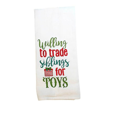 

Christmas Siblings For Toys Towel Cotton Present Embroidery C86171733