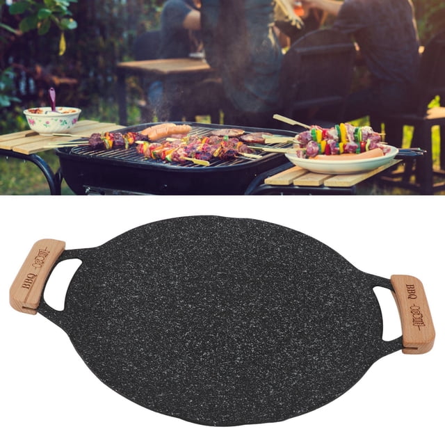 Placa De Barbacoa, Plancha Circular Para Parrilla De Barbacoa Sin Humo Para Exteriores