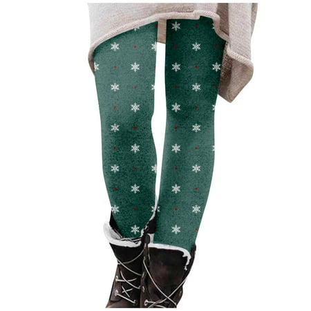 Dndkilg Christmas Leggings for Women Graphic Tummy Control High Waisted Holiday Womens Panties Funny Workout Clothing Tight Active Leggings Gray L