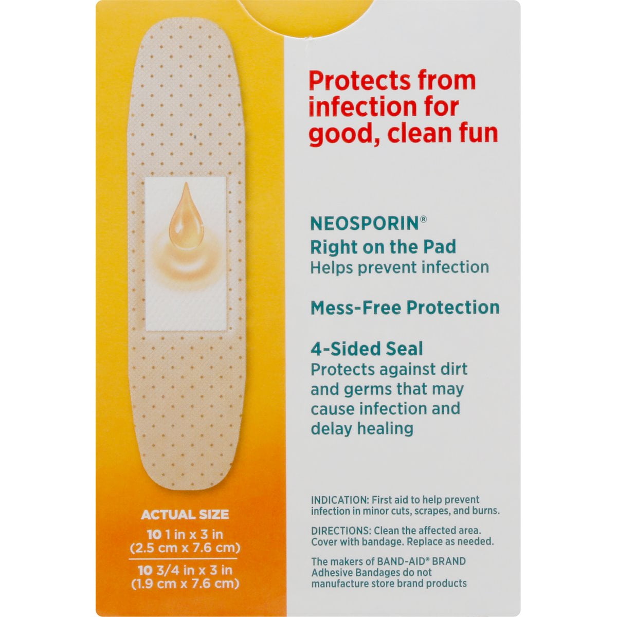 Band-Aid Neosporin Adhesive Bandages, One-Step Infection Protection, 20ct