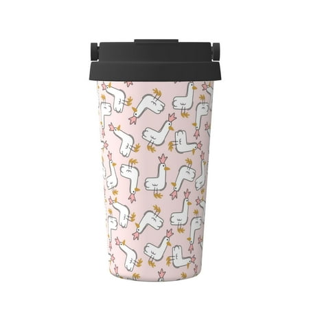 

Adobk Goose Queen Print Stainless Steel Coffee Mug -Vacuum Insulated Coffee Tumbler - Leakproof Travel Mugs Insulated for Hot & Cold Drinks