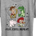 thumbnail image 3 of Toy Story - Play Chill Repeat - Women's Short Sleeve Graphic T-Shirt, 3 of 5