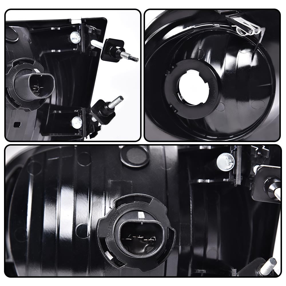 PIT66 Fit For 97-03 Ford F150/99-02 Expedition Black Headlights+Corner Lights 1Pair