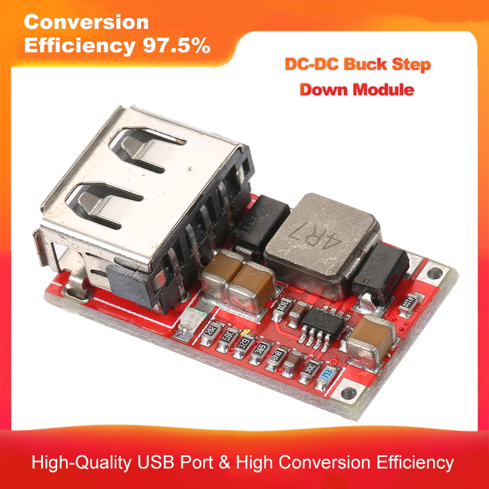 DC Car Converter Module 12V To 5V Dual USB Output LED Car Power Adapter TS 