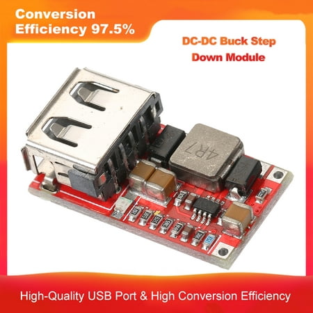 

AbodyDC-DC Buck Step Down Module 6-24V to 5V 3A DIY Car USB Module