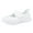 White, variant on CAIXAI Wide Toe Box Shoes Women Arch Support Shoes for Women Sneakers Breathable Closed Toe Slip on Womens Walking Shoes Mesh Knitted Mary Jane Flats Hands Free Sock Shoe