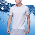 thumbnail image 4 of Waterproof Men T-shirt Hydrophobic Stainproof Quick Dry Breathable Short Sleeve Top New, 4 of 9