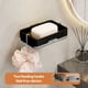 thumbnail image 4 of pstuiky Jabonera de pared para baño doble escurridor sin perforaciones para el hogar, 4 of 6