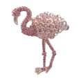 thumbnail image 2 of Hyasfey Flamingo Full Diamond Brooch Alloy Animal Corsage Sparkling Clothing Accessories Fashion Brooch Pin for Women, 2 of 7
