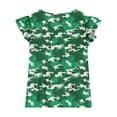 thumbnail image 4 of Spazoro Toddler Girls T-shirts, Casual Crewneck Summer Printed Short Sleeve Tops Tee Green Size 6 T, 4 of 8