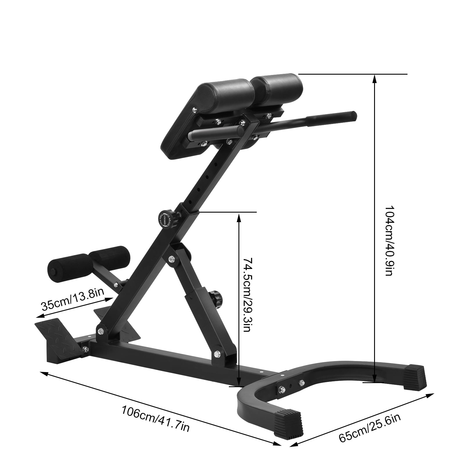 VAHIGCY Roman Chair Back Extender - Angle & Height Adjustable Hyperextension Bench for Home Gym - Adjustable Back Exercise Machine Adjustable Sit up Bench Decline Bench Flat Bench