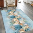 thumbnail image 2 of Beach Coastal Blue Area Rugs 2.7'x5', Washable Small Throw Rugs for Kitchen Bedroom, Nautical Shell Starfish Coral Summer Indoor Outdoor Rug Non-Slip Low Pile Carpet Runner Reversible Floor Mats, 2 of 8