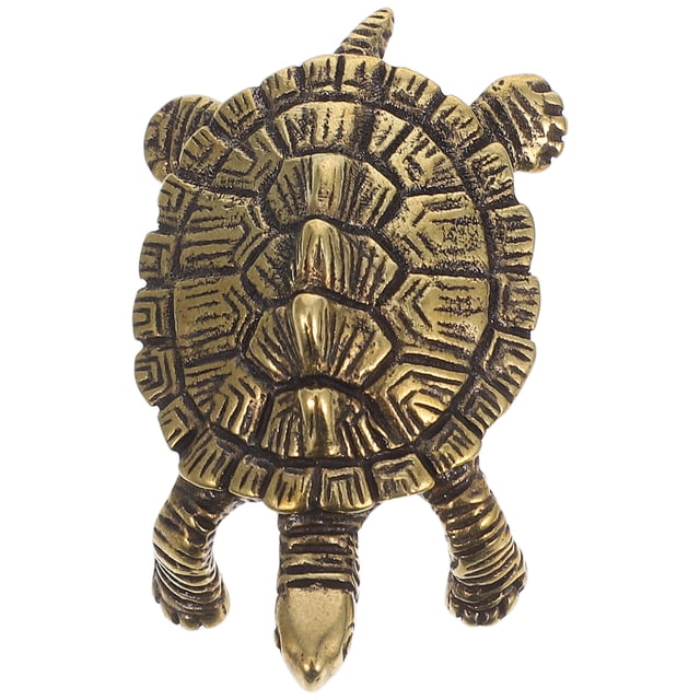 Miangastore Mini Turtle Handle Light Brown Brass 1Pack 1.8In Furniture Pull