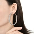 thumbnail image 7 of JUSTJANDM Large Stainless Steel Hoop Earrings for Women,Big Lightweight Cubic Zirconia Hoops Earring Huge CZ Prongs Setting Cuff Earrings for Sensitive Ears Size:30/40/60/80mm, 7 of 7