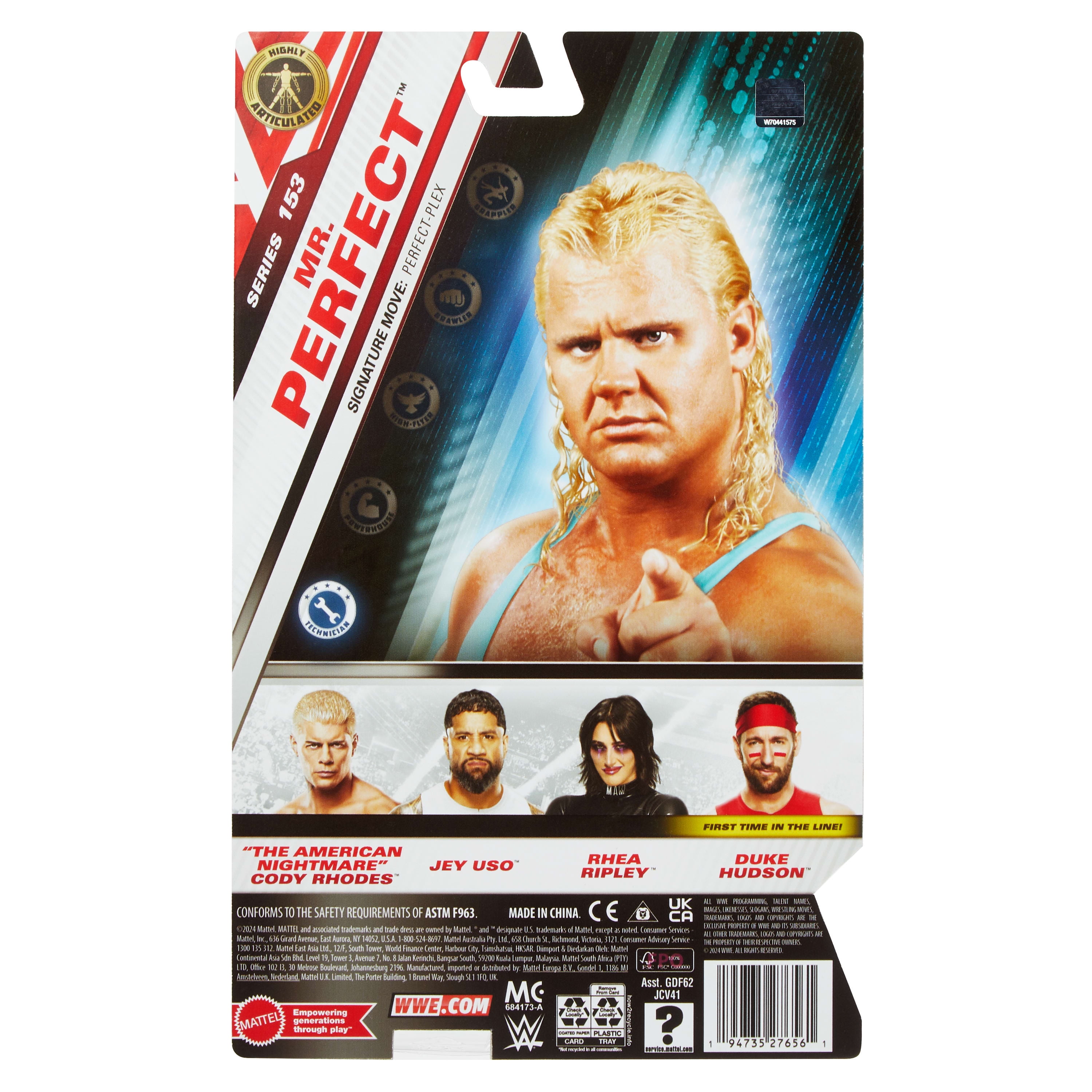 WWE Mr. Perfect Action Figure, Main Event Series #153 6-inch Collectible Superstar with Articulation