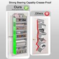 thumbnail image 2 of 5-Tier Over The Door Organizer, Hanging Organizer Closet with 10 Side Mesh Pockets, 44 lbs Load Capacity, Hanging Storage Closet Behind Door Organizer for Bathroom, Bedroom, Nursery, Kitchen, Gray, 2 of 7
