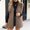 Khaki, variant on Women's Plus Size White Faux Fur Coat Turn-Down Collar Long Sleeve Warm Long Coat