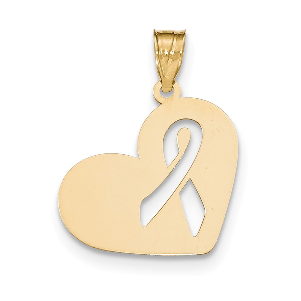 Diamond2Deal 14k Yellow Gold Polished Survivor Ribbon Pendant Ideal Gifts For Women