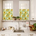 thumbnail image 3 of Summer Sunflower Curtain Valances Set Watercolor Flower Leaf Yellow Floral Kitchen Curtains 36&nbsp;inch Length Rod Pocket Valance and Tiers 3 Piece Set Small Bedroom Bathroom Laundry Decor, 3 of 9