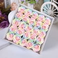 thumbnail image 4 of 25 piezas de jabón de baño con flores de rosas multicolores, jabón de rosas en caja de regalo, regalo para aniversario, cumpleaños, boda, día de San Valentín, día de la madre y orgullo., 4 of 5