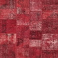thumbnail image 1 of Ahgly Company Machine Washable Indoor Square Contemporary Ferrari Red Area Rugs, 3' Square, 1 of 7