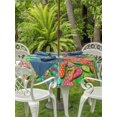 thumbnail image 3 of Outdoor Tablecloth with Umbrella Hole for Patio/Picnic/Party/Camping, Watercolor Flip Flop Waterproof Table Cloth Round Cover Washable, Ocean Beach Slippers Summer (Dia 60"), 3 of 8
