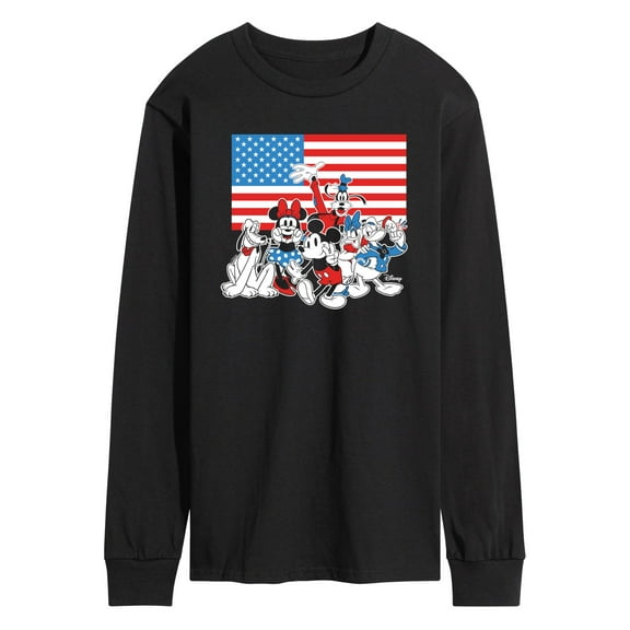 Disney - Mickey And Friends Flag - Men's Long Sleeve T-Shirt