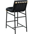 thumbnail image 4 of Meridian Furniture Burke Black Vegan Leather Counter Stool, 4 of 6