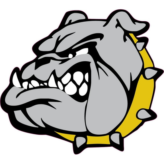 5in x 5in Bulldog Yellow Collar Mascots Bumper Sticker Vinyl Window Decal