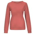 thumbnail image 4 of Pompotops Femmes Manches Longues Chemises Décontractées Imprimé Col Rond Chandail en Molleton Chandail Tunique Ample Liquidation, 4 of 5