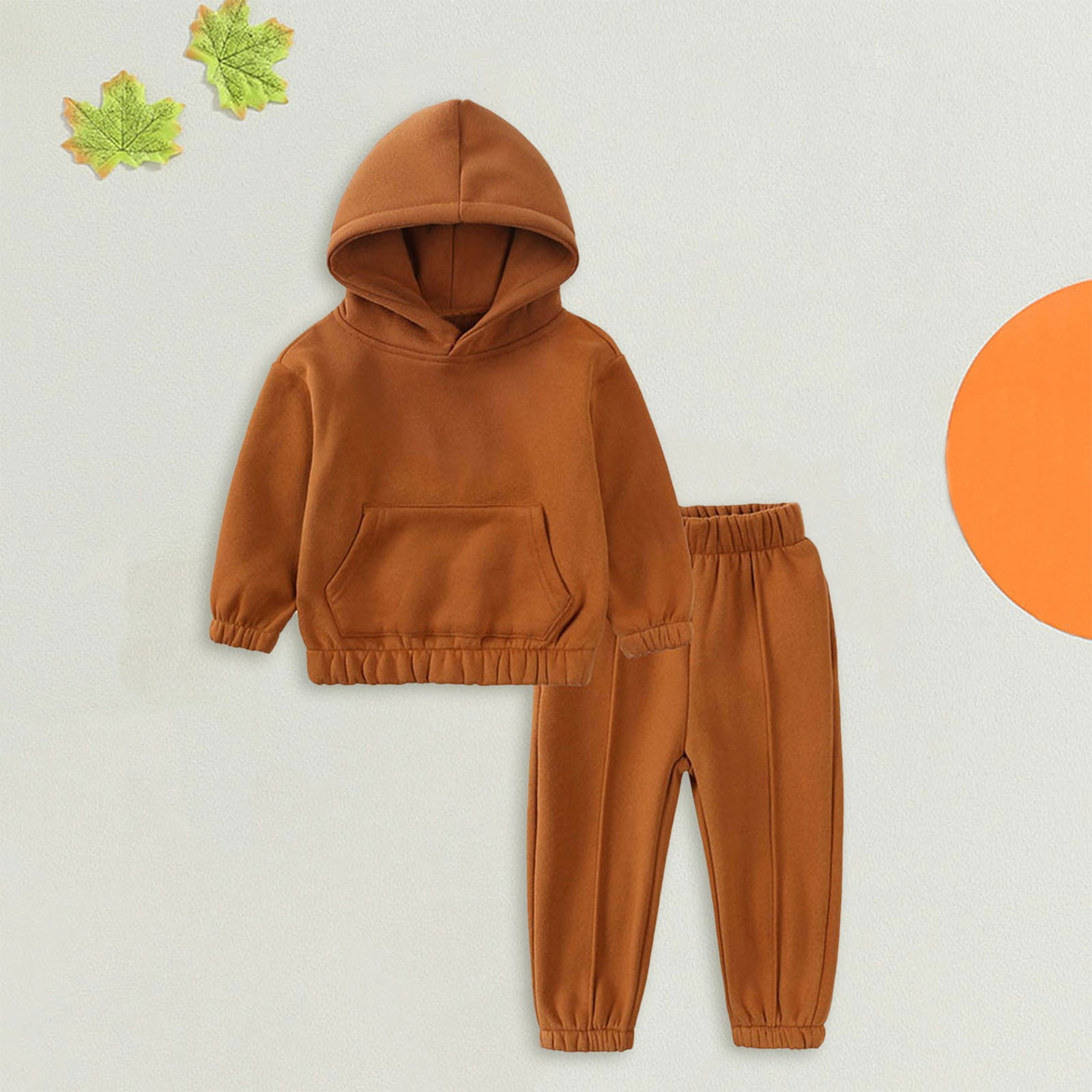 Coerni Toddler Baby Girl Clothes Outfits Boys Hoodie Sweatshirt Top and Jogger Pants Toddler Girl 2pcs Clothing Set