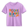 thumbnail image 3 of Babcutegg School Uniform for Kid Girls Graphic Pattern Campus Style Comfortable Causal Fashion Back to School Wear Girls Summer Clothes Purple Size 9, 3 of 10