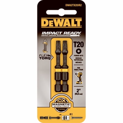 

T20 2 Impact Ready Power Bit With Flex Torq Increased Durability For